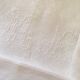 Six damask white towels and embroidered M N.