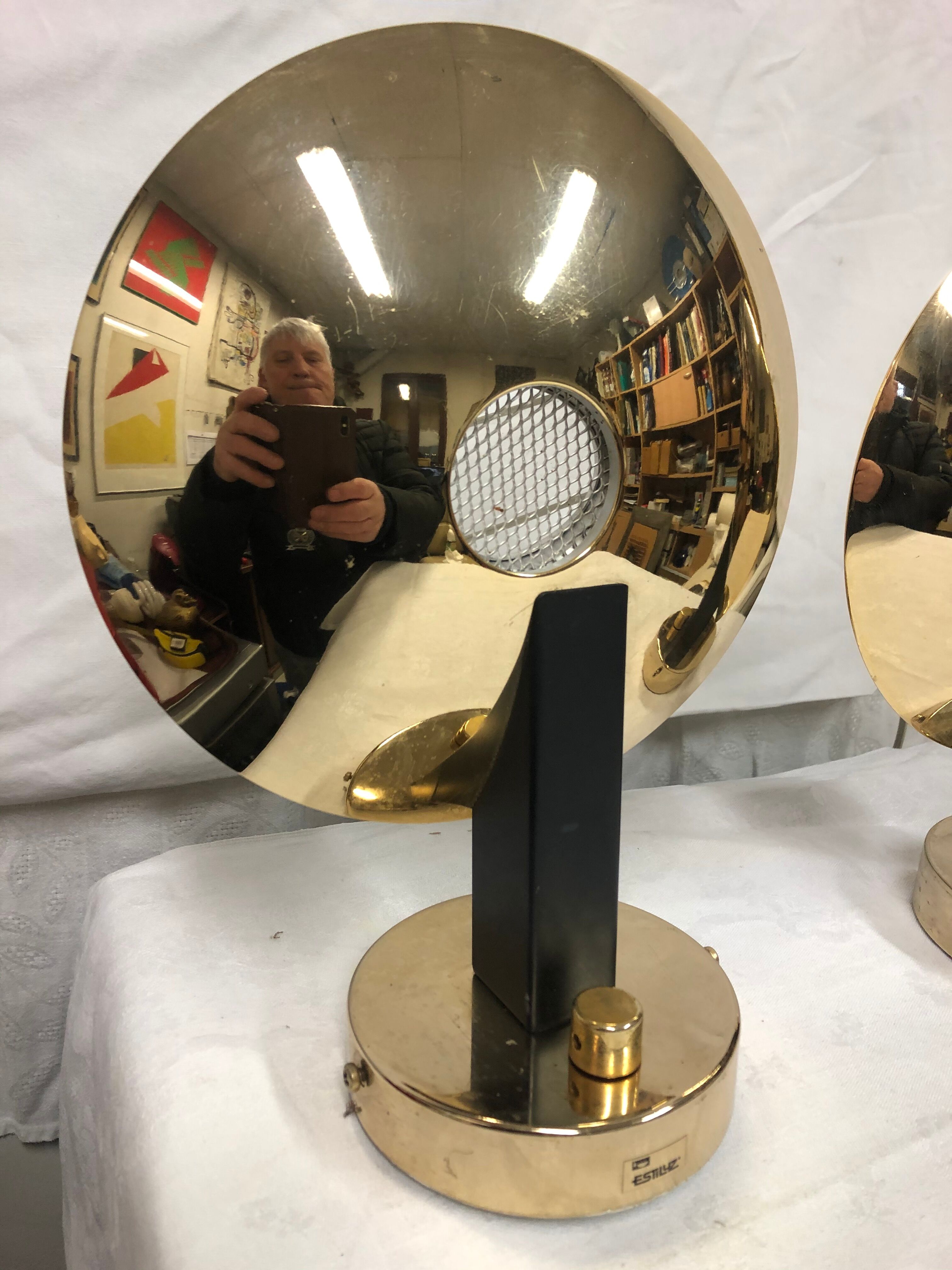 Pair of golden sconces from the 80s estiluz