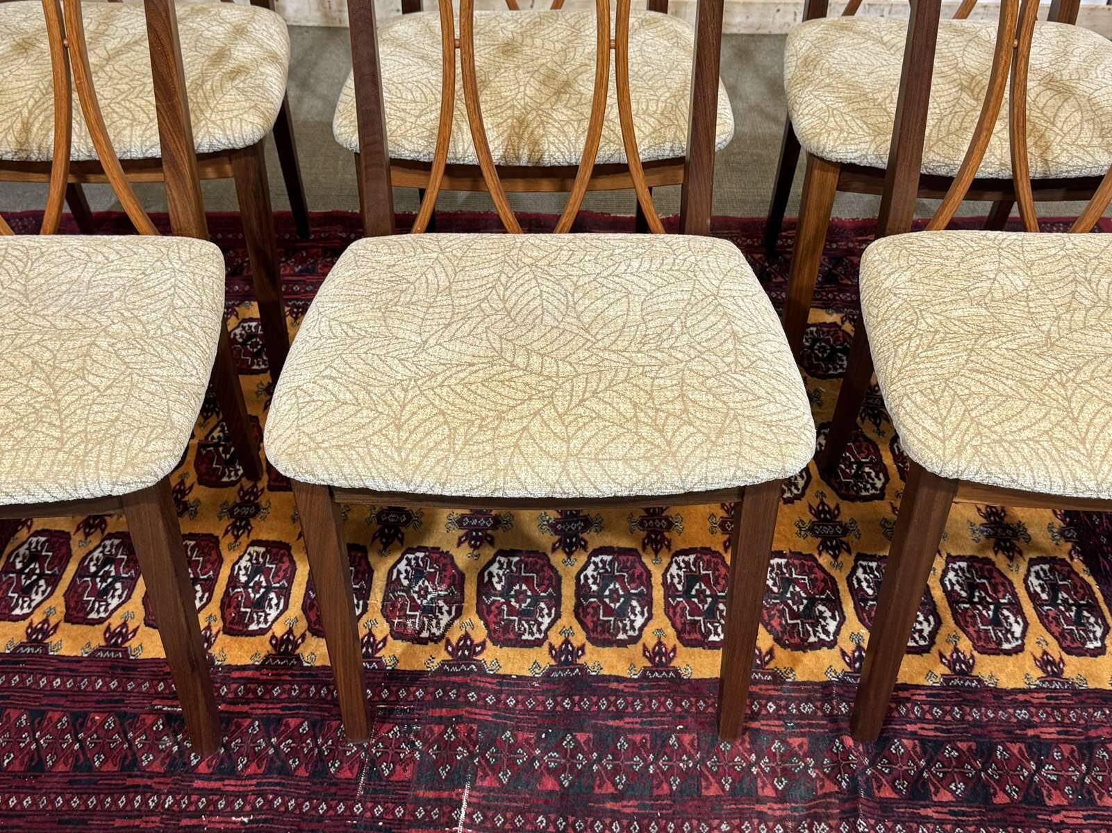 Set of 6 teak chairs from the English brand G-Plan from the 1970s.