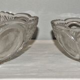 Two cuts cut in molded blown crystal