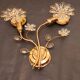 Set Hollywood Regency Wandlampe vergoldet Messing Swarovski-Kristalle Palwa