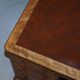 Antique Victorian oak kneehole desk with 18 double-sided drawers.