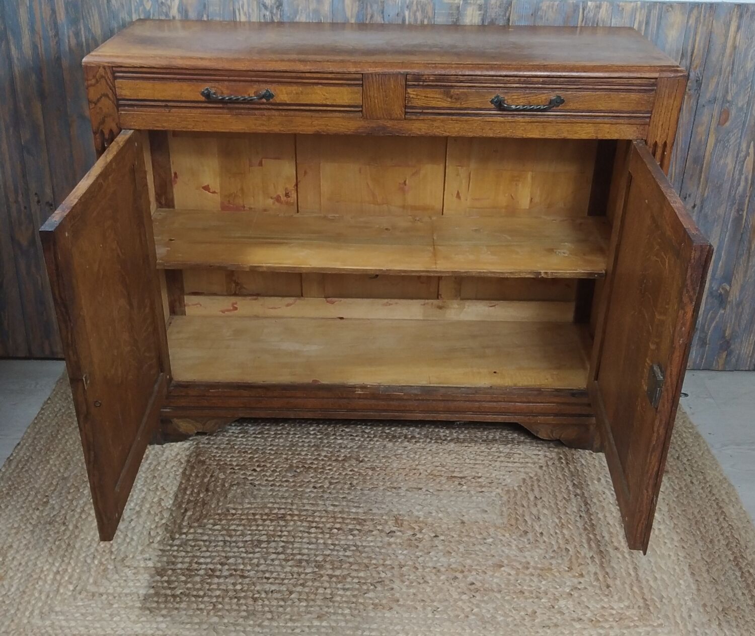 Low wooden sideboard