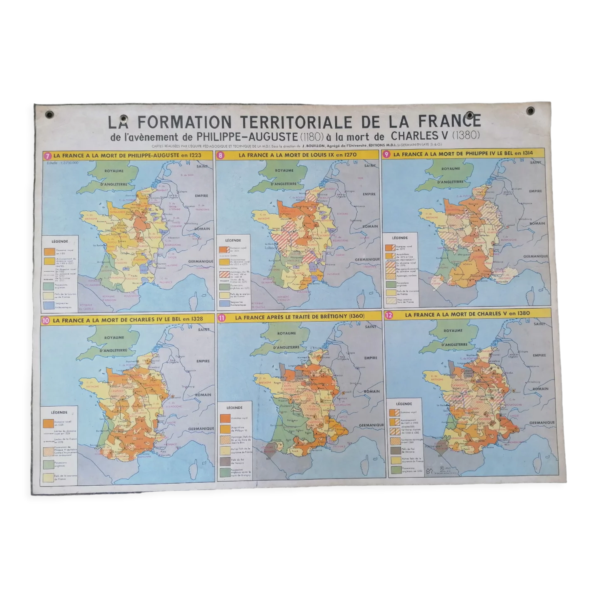Former MDI school map / Territorial formation of the France