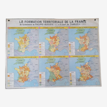 Ancienne carte scolaire MDI / Formation territoriale de la France