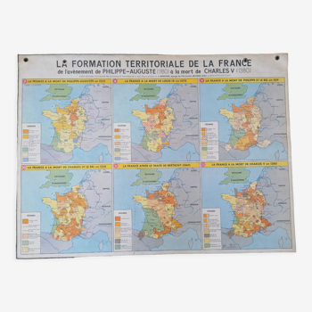 Former MDI school map / Territorial formation of the France