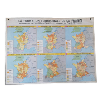 Ancienne carte scolaire MDI / Formation territoriale de la France