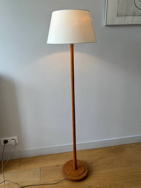 beech floor lamp - Sweden 50s/60s