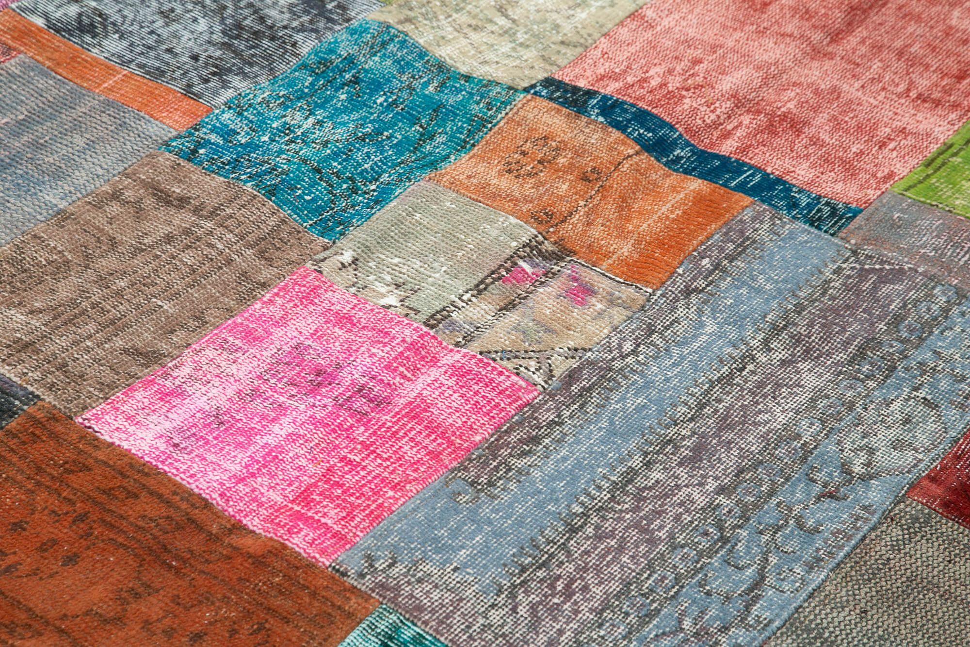 Tapis oriental vintage noué à la main 202 cm x 301 cm