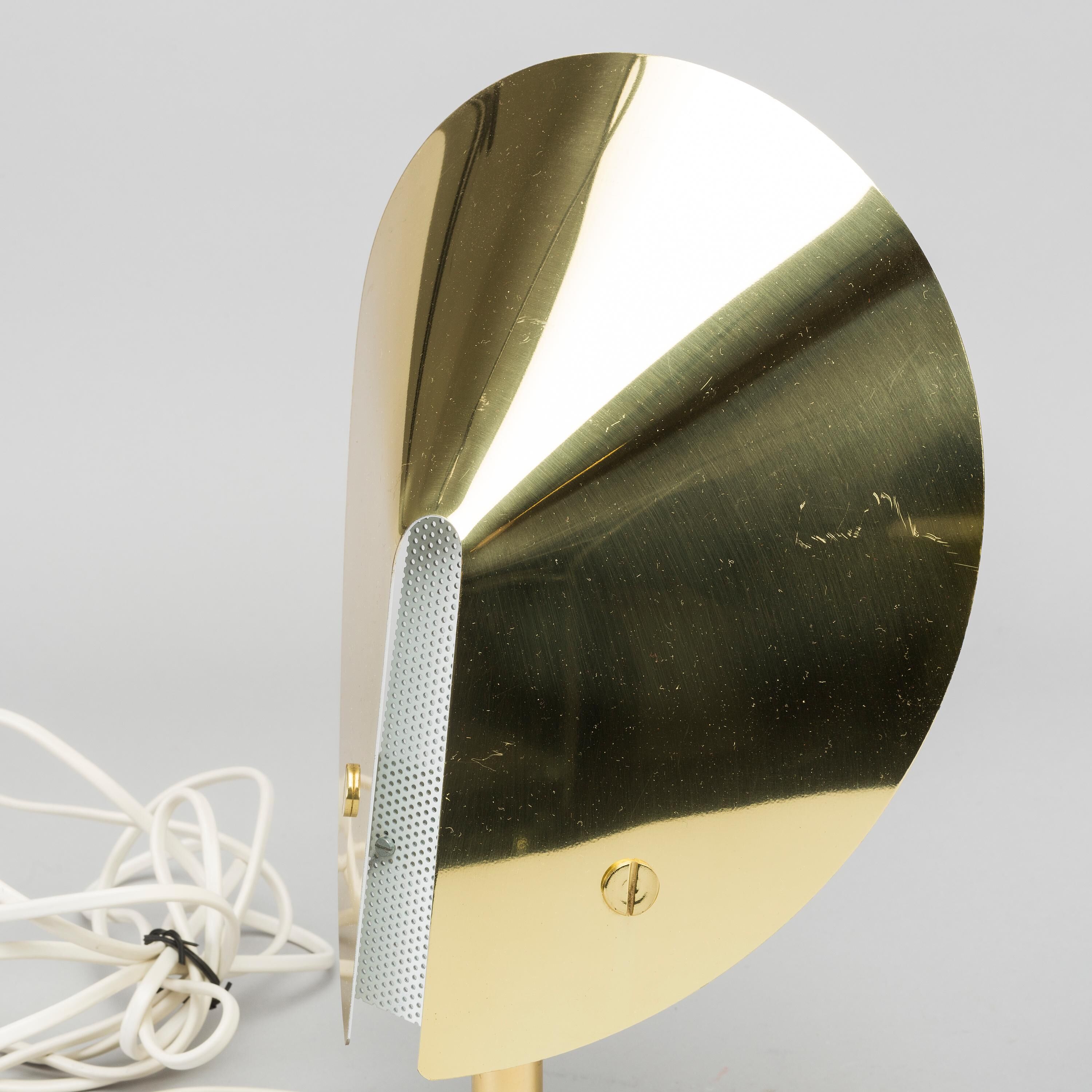 Aneta brass wall lights Sweden 1970