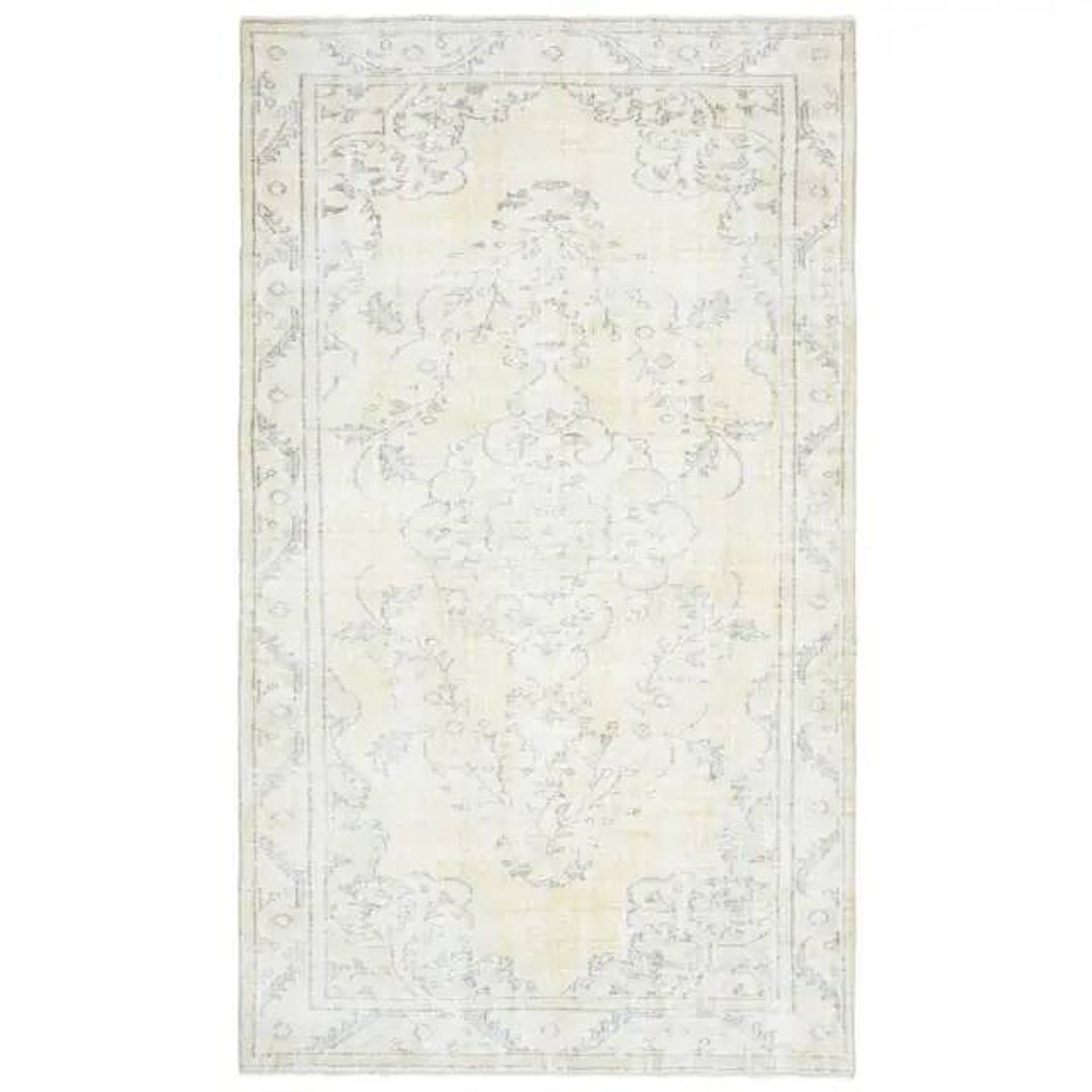1970s Turkish Oushak Handmade Wool Cotton Orange Area Rug 178x307