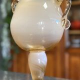 Murano : grand calice en verre soufflé