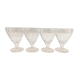 Set of 4 wine glasses in cut glass