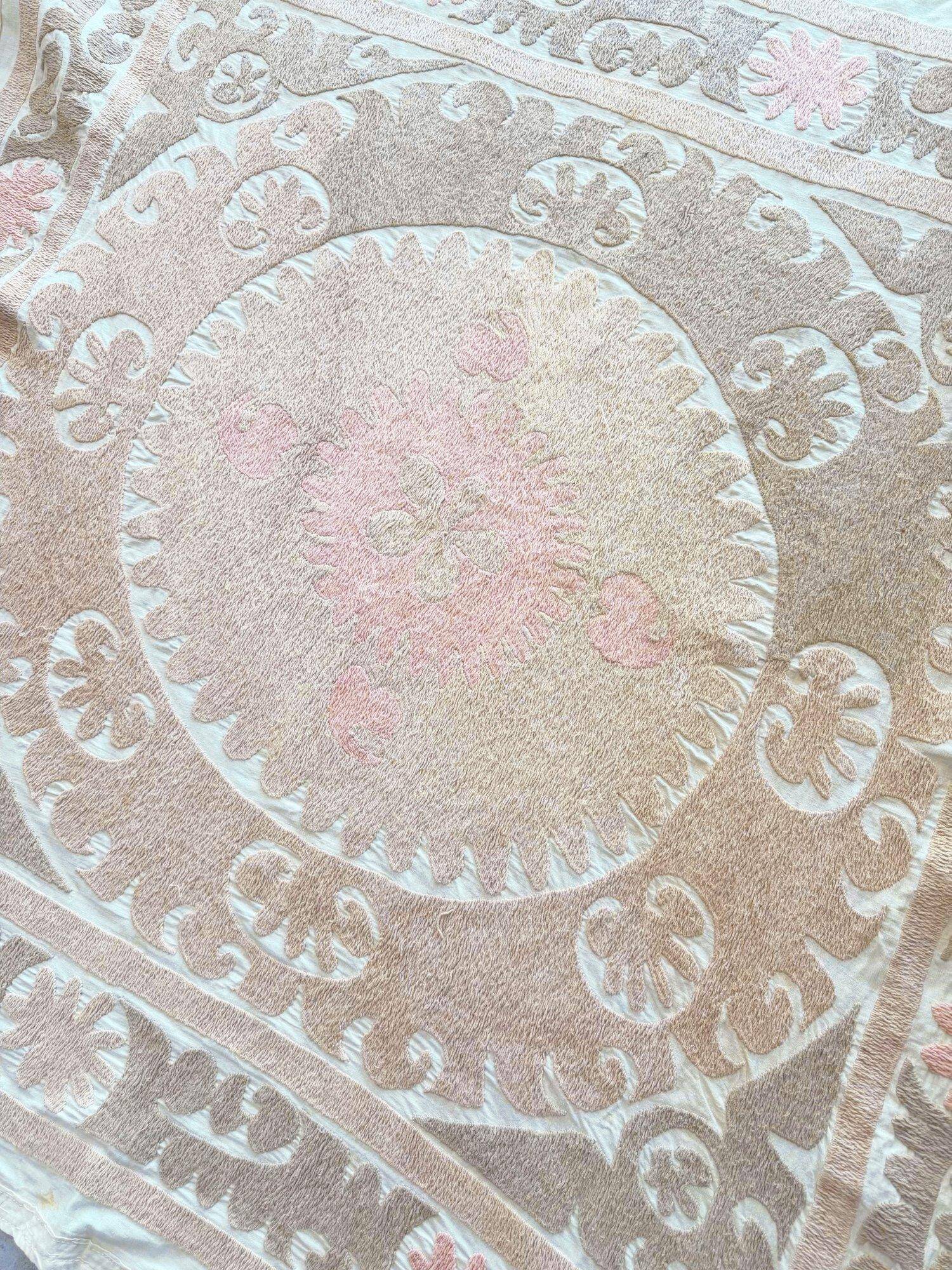 Vintage hand-embroidered tablecloth 123x132 cm
