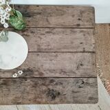 Old farmhouse coffee table in solid wood 1 drawer