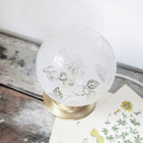 Lampe à poser verre gravé