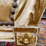 Louis XVI Period Laqué Wooden Bench Italian Work