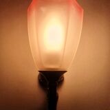 Pair of Art Deco pink wall sconces