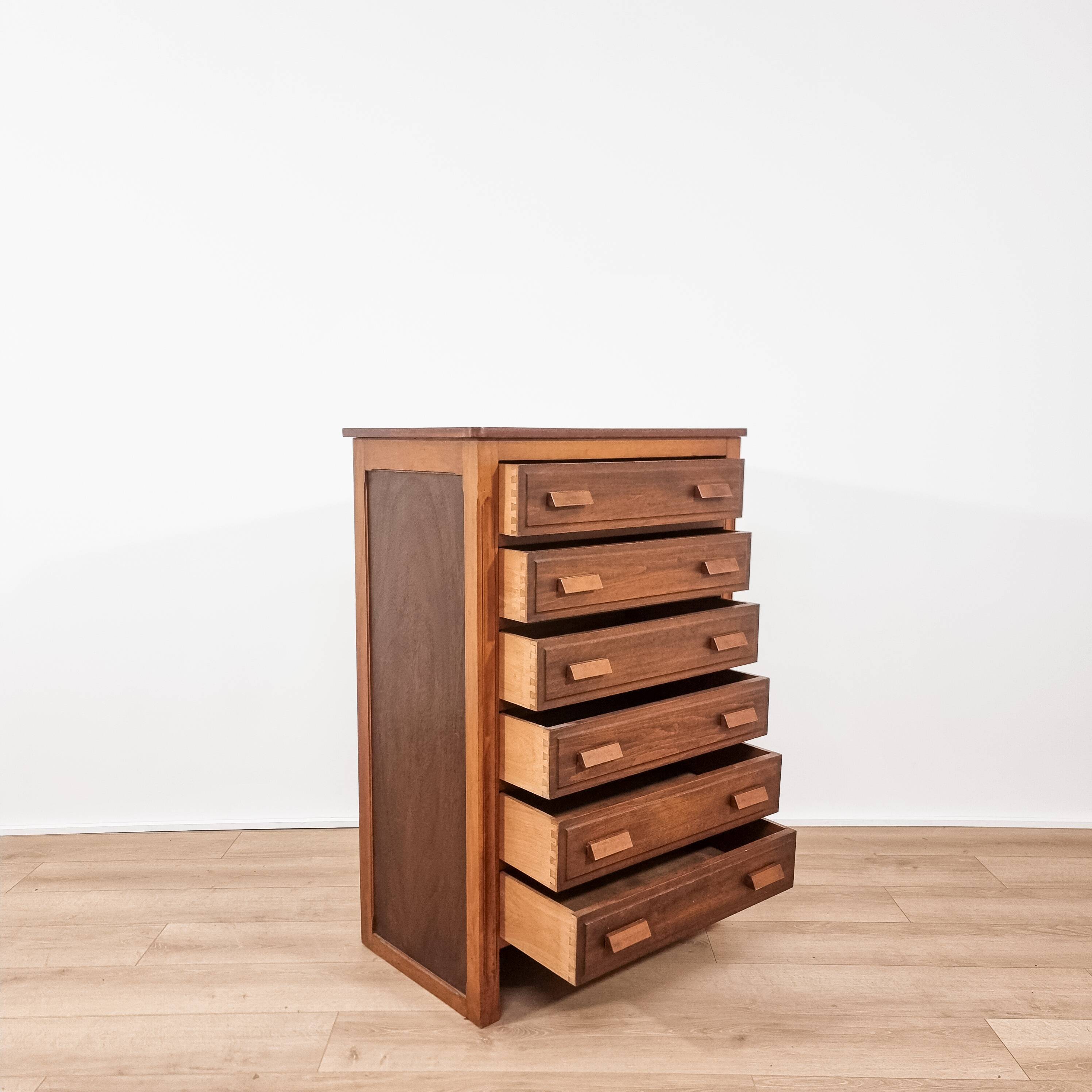 Solid wood chest of drawers, 1950s