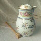 Limoges porcelain chocolatiere with its moussoir