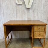 Vintage rattan desk