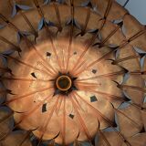 1970s metal chandelier Hans Kogl leaf patterns