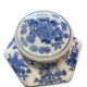 White and blue porcelain tea pot circa 1950