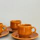 Ensemble de 6 tasses à café et coupelles italiennes Pagnossin Treviso