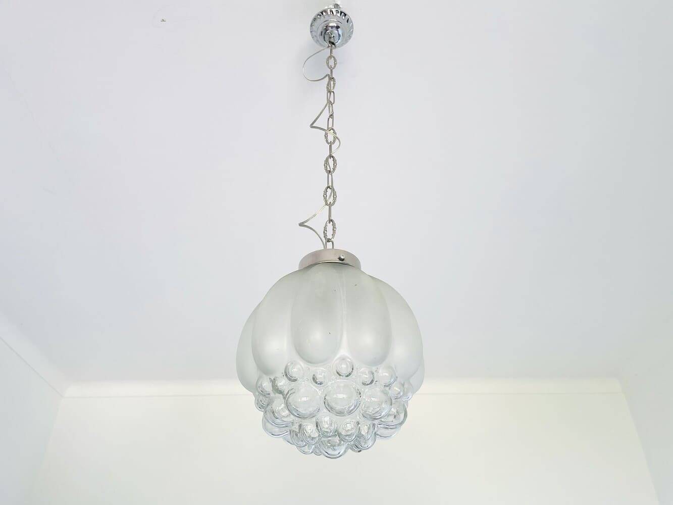 Large bubble glass hanging light