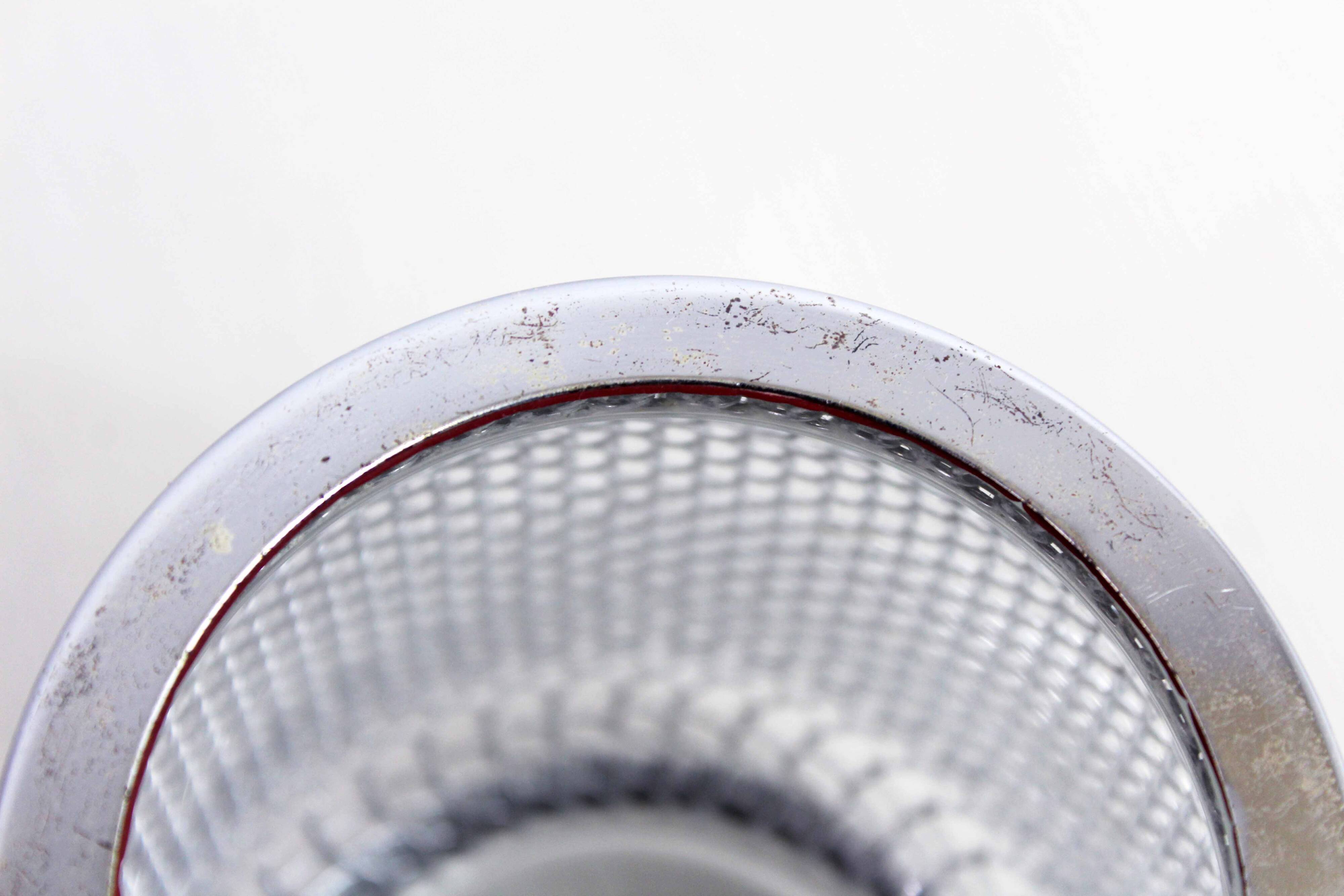 Vintage glass and metal ice bucket