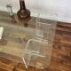 Table Basse en Verre et Plexi Vintage