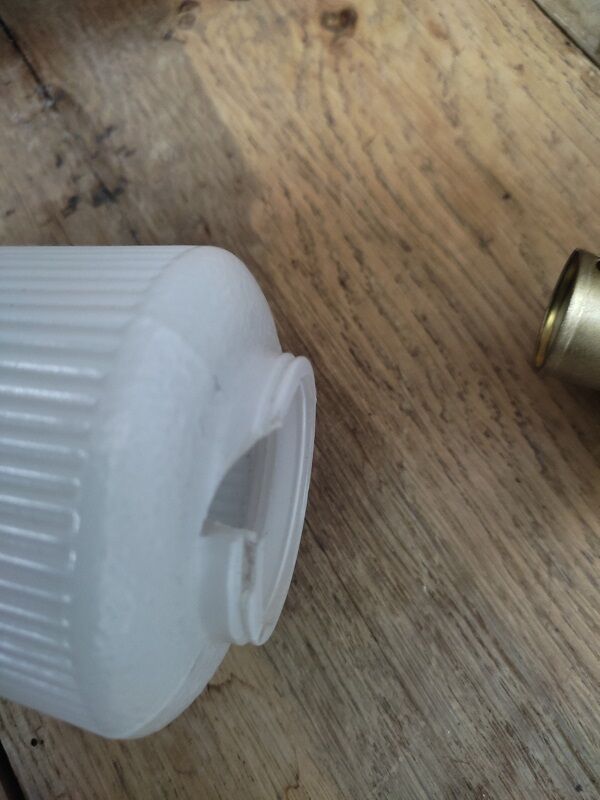 Wall lamp globe glass 2 tones support gold old vintage