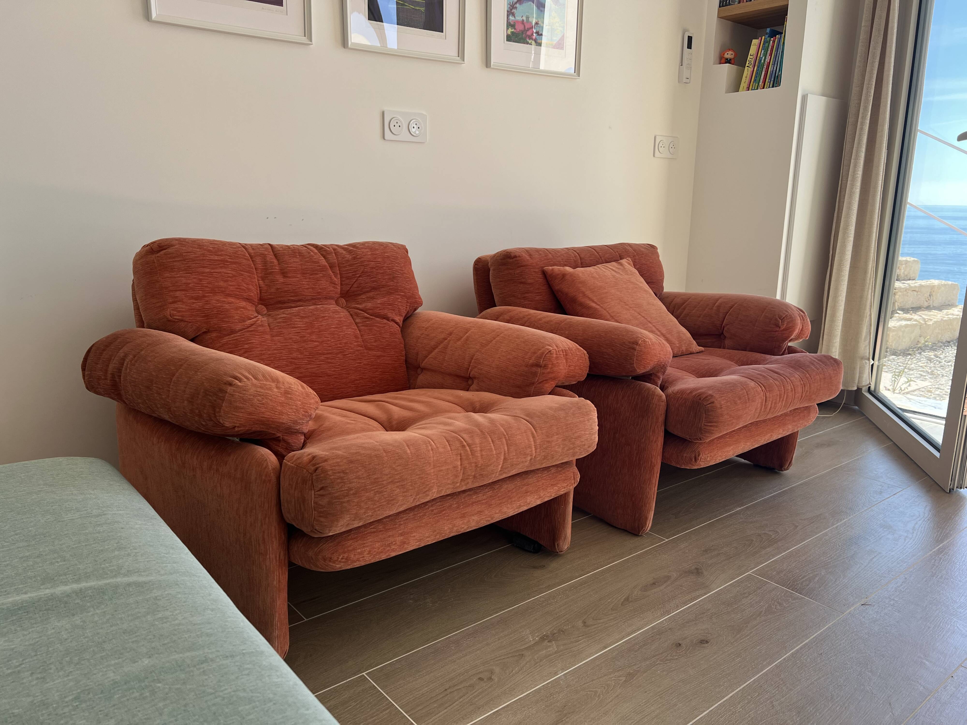 Paire de fauteuils Coronado par Tobia Scarpa pour B&B Italia, 1966