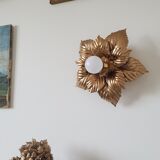 Masca style wall lamp in gilded metal