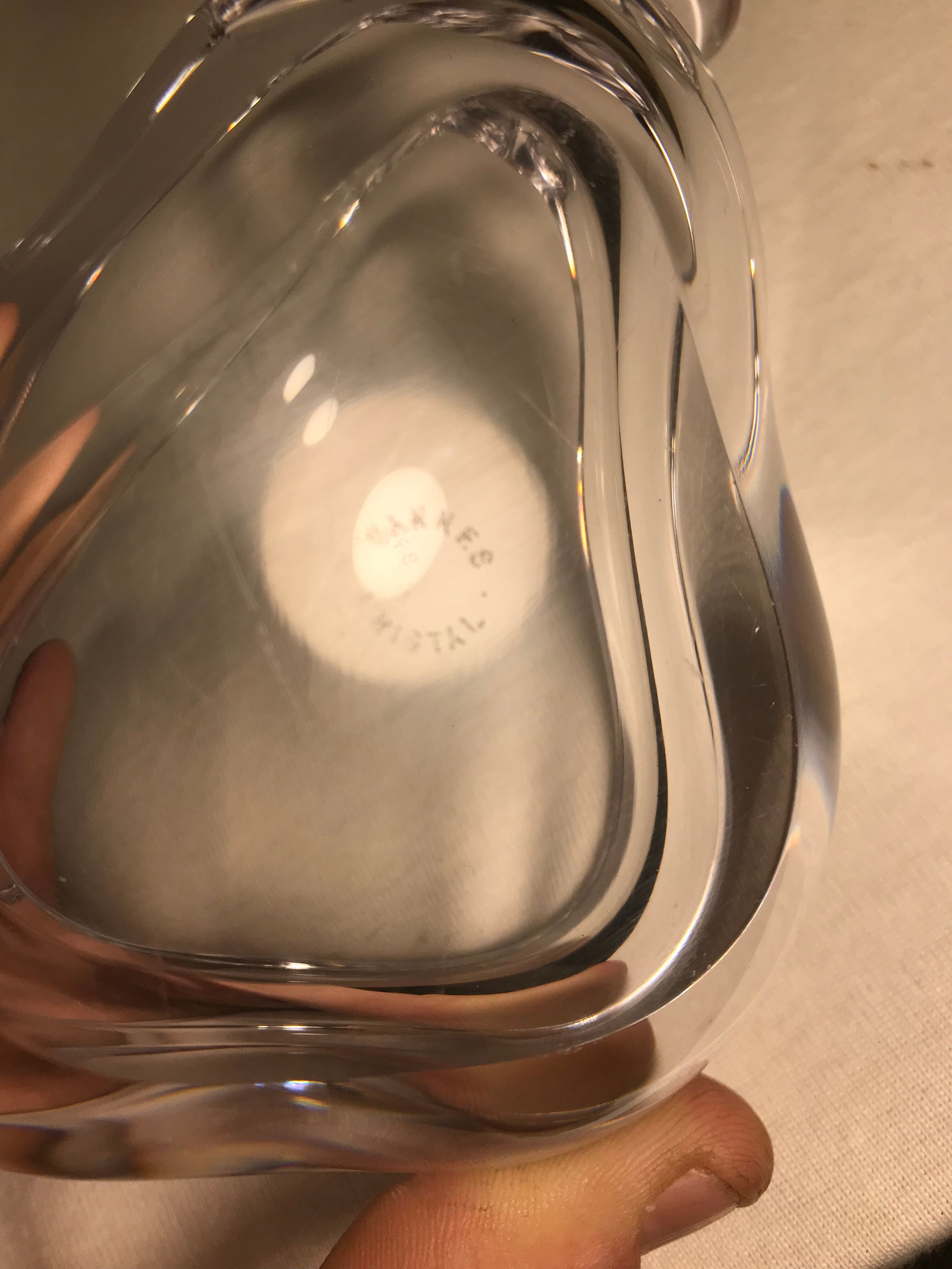 Former crystal art vannes france form pear vintage crystal ashtray