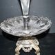 Romantic centrepiece – tulip-shaped glass vase with silver-plated metal from 1900