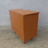 vintage wooden chest of drawers with tapered legs