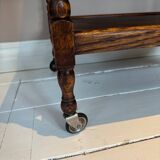 Oak Wooden bar trolley