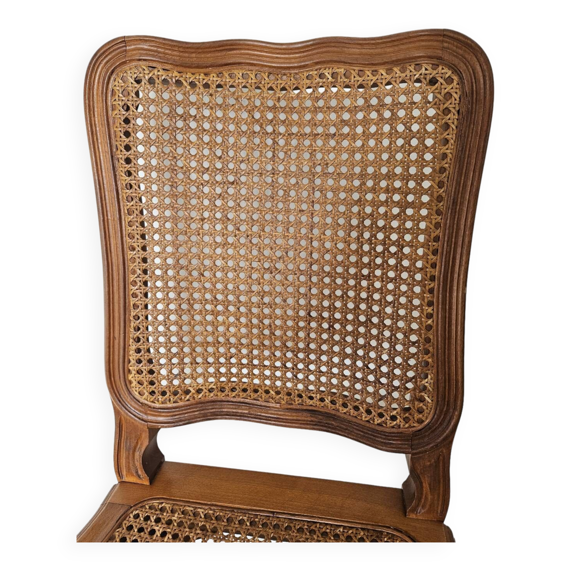 Art Deco oak and cane chair