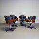 4 x '80s Italian barber chair, height adjustable