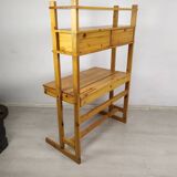 Vintage pine shelf desk