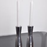 Pair of candlesticks gota erika pekkari, scandinavian, 1990