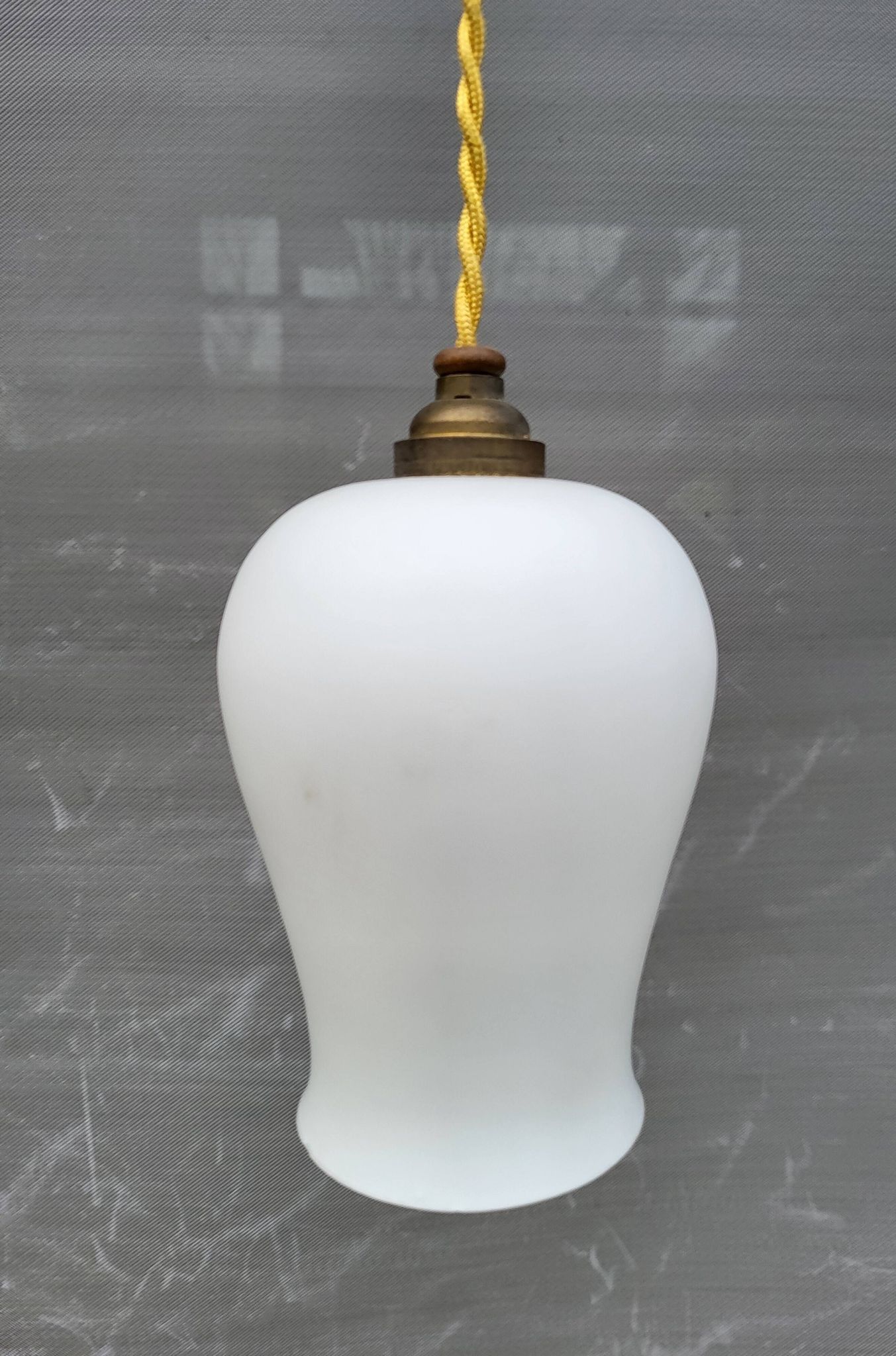 Opaline glass tulip pendant light