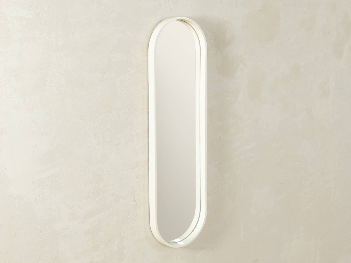 White wooden mirror, 1960s