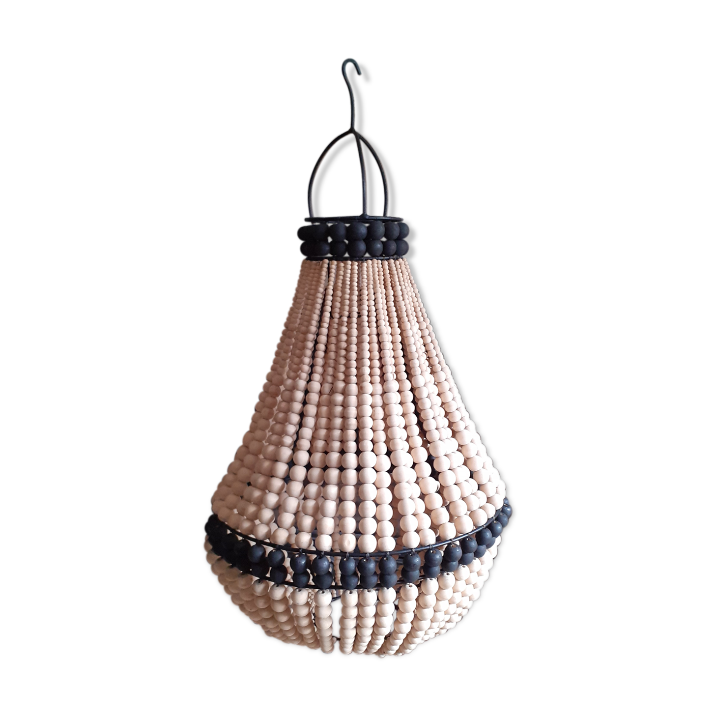 Suspension hot air balloon wooden beads