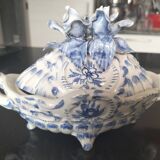 Blue and white sugar bowl
