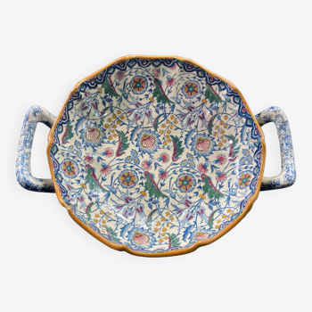 Melonnière in earthenware from Gien with Persian decor