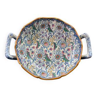 Melonnière in earthenware from Gien with Persian decor