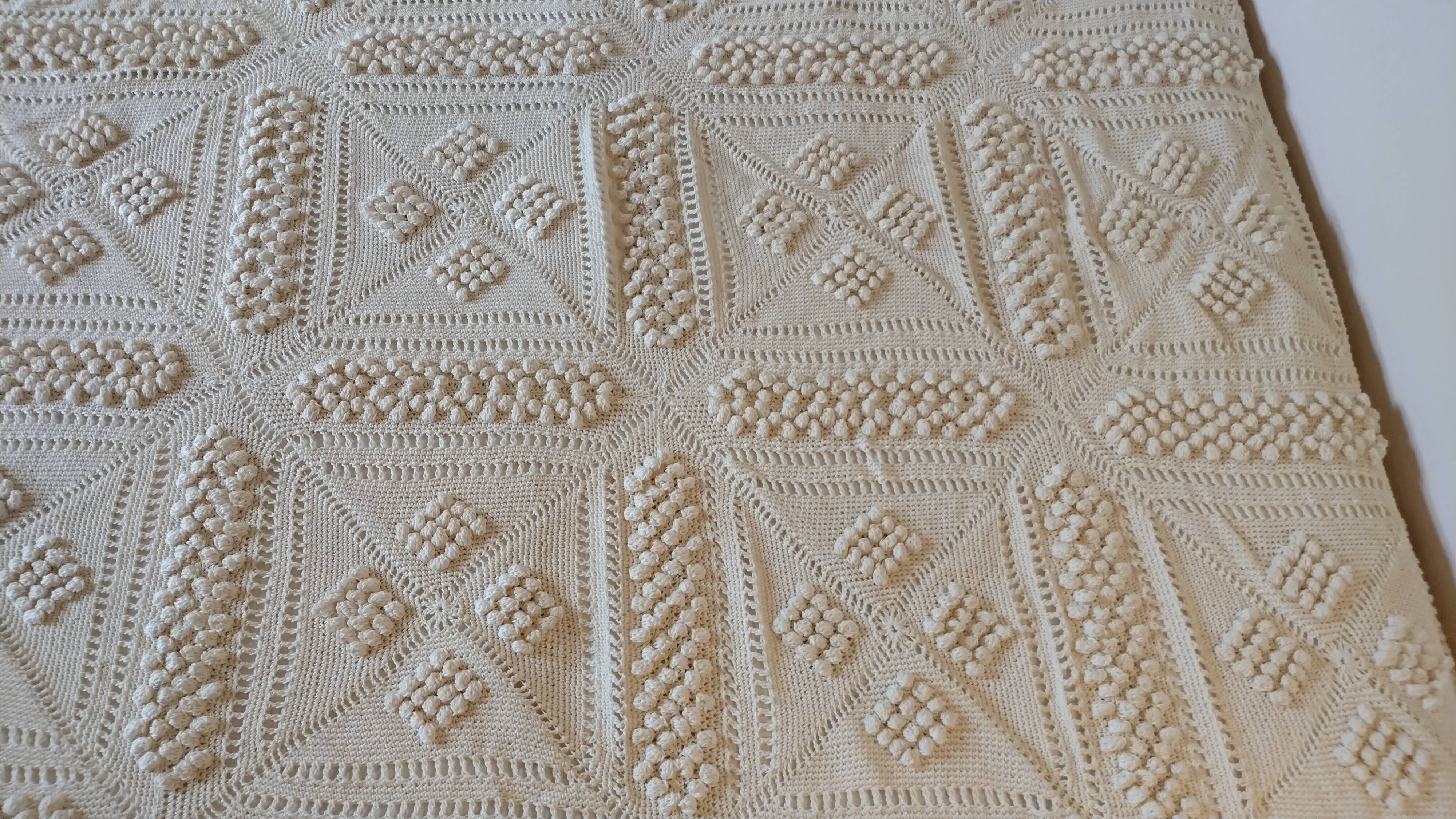 Couvre lit 2 personnes crochet fait main
