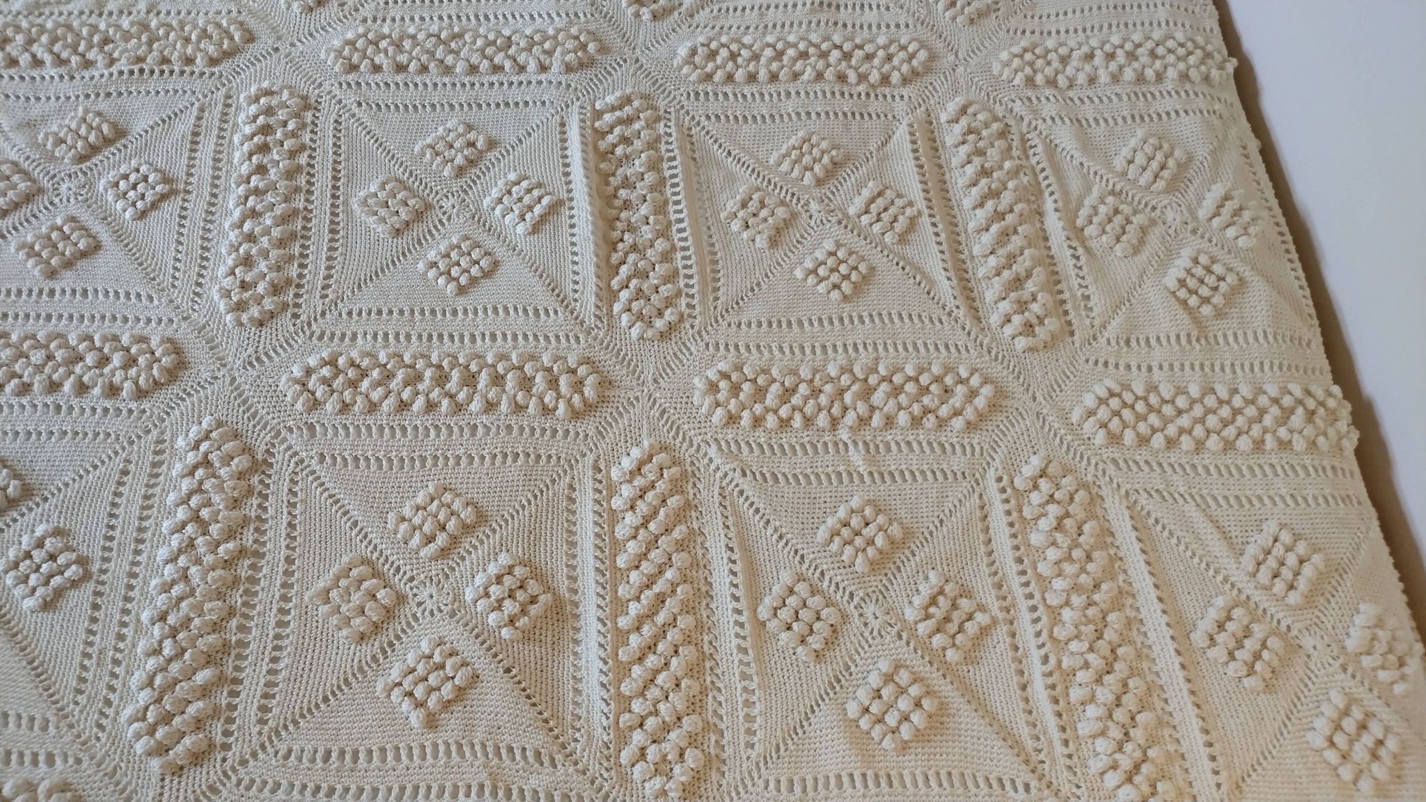 Couvre lit 2 personnes crochet fait main